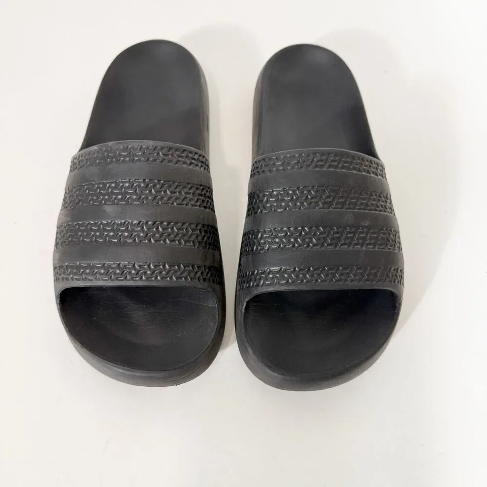 Adidas Men Adilette Ayoon Black Lightweight Eva Foam Comfort Slide Sandal Size 9